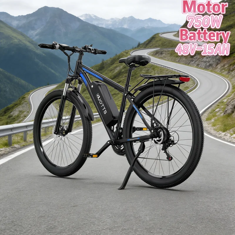 

29-inch aluminum alloy frame front suspension electric moped Ebike 2026 750W motor urban road electric bicycle 48V15AH battery