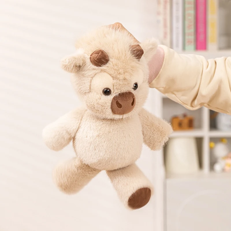 Jouets en peluche câlins en gros, bétail, haute qualité, pelucheux, en position assise, poupée, chaud, confortable, compagnon pour enfants, cadeau de Noël, décoration de la maison, cadeau