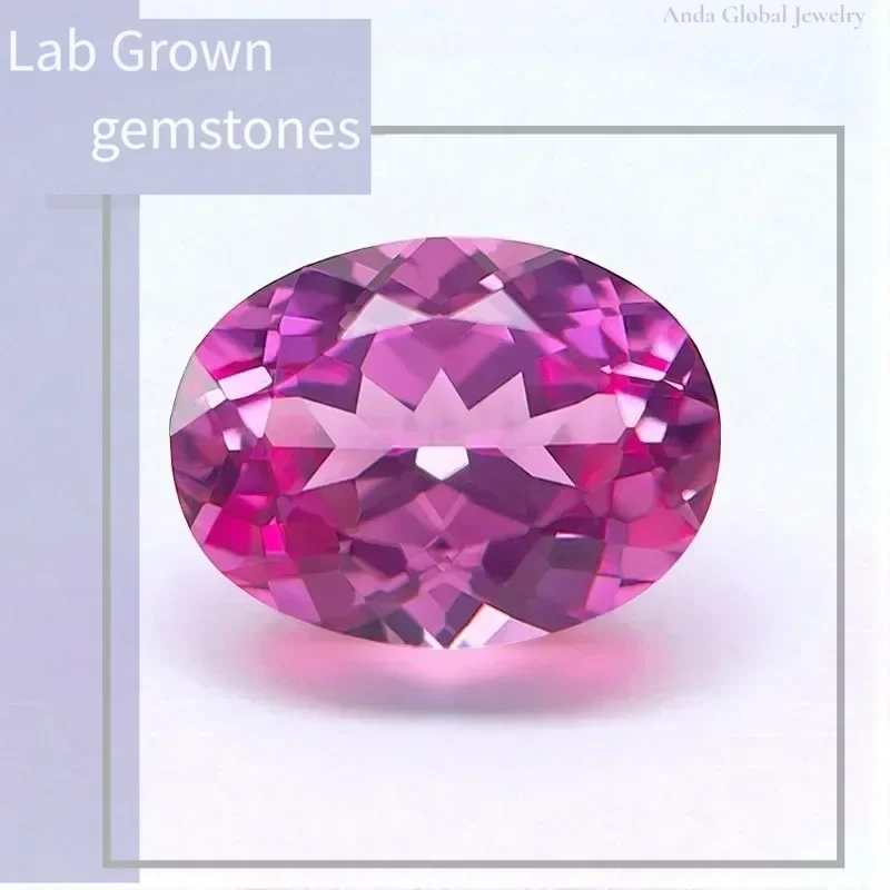 

M-Lab Grown Sapphire Pink Color for Jewel Making DIY Ring Necklace Earrings Main Materials with AGL Certificate Daily matching