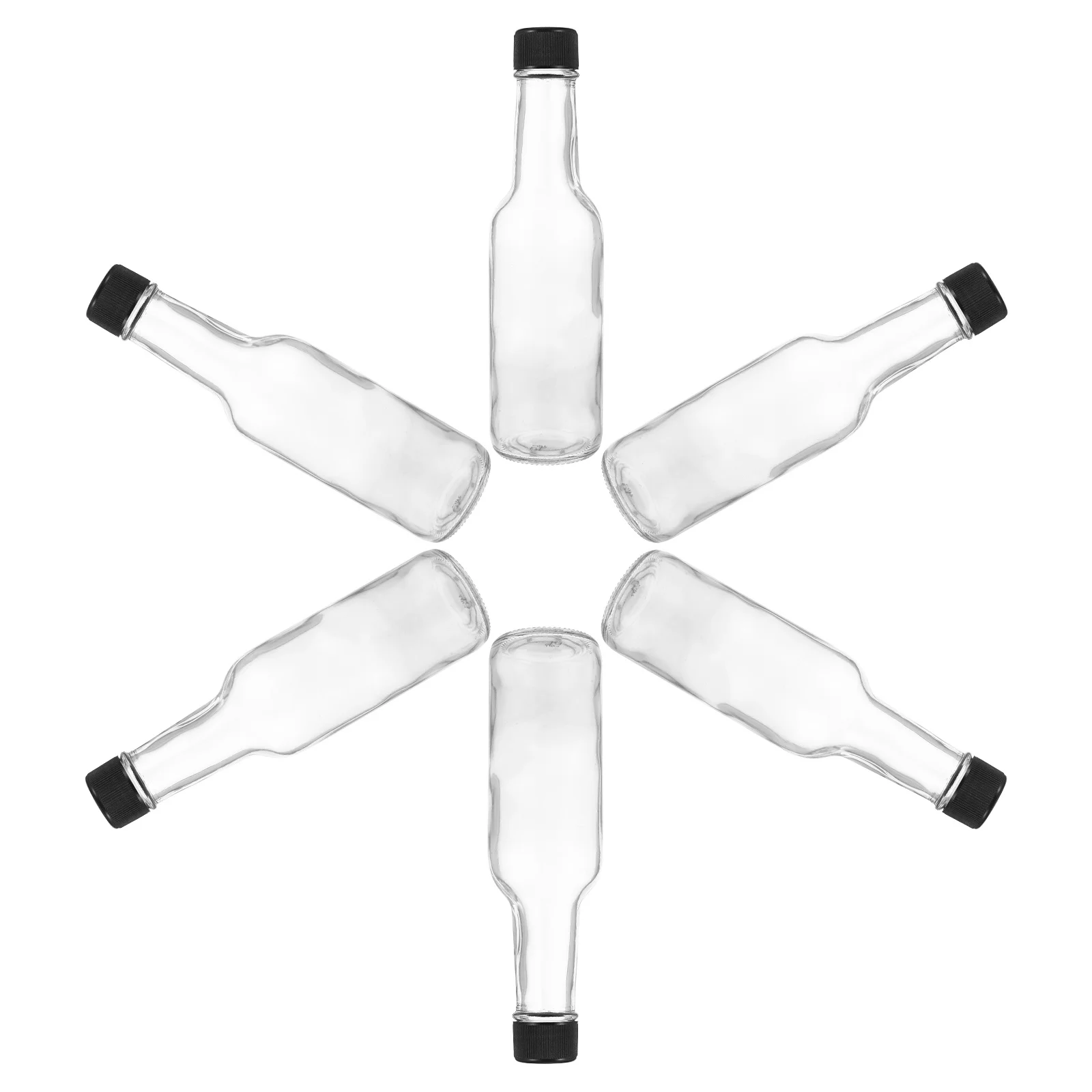 

6Pcs Glass Sauce Bottles Multipurpose for Chili Oil Curry Tomato Sauce Storage Containers Condiment Bottles Glass Bottle