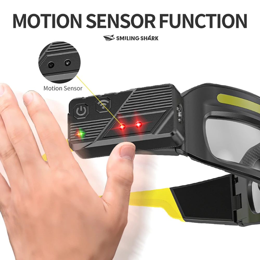 Latarka LED Smiling Shark TD-0243, super jasna latarka ręczna, trwała latarka akumulatorowa