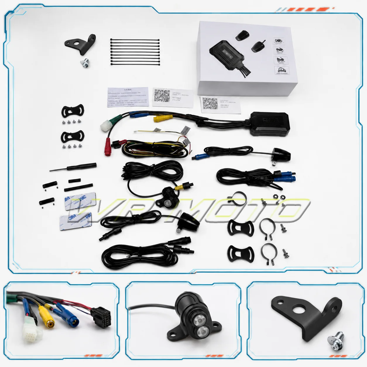 Front‑Rear Dual Camera Dash Cam DVR Mount Bracket Fit For 2026 ZONTES 150X Scooter