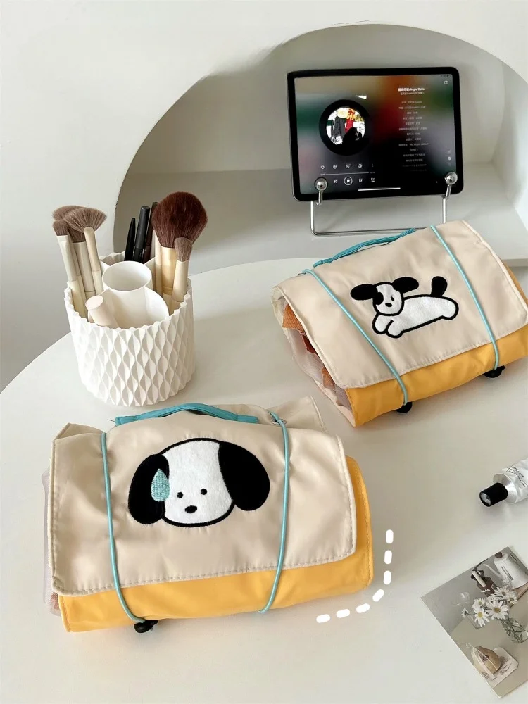 

Cosmetic Bag Nylon Women's Cute Cartoon Large Capacity Waterproof Portable Small Cosmetic Storage Travel Portable Wash Cylinder