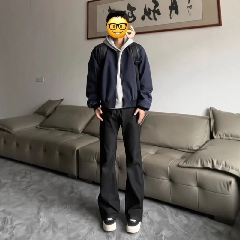 

Мужские джинсы Cleanfit American Slim Fit Knife: узкая модель, модные, с низкой посадкой, на шнурке, повседневные брюки