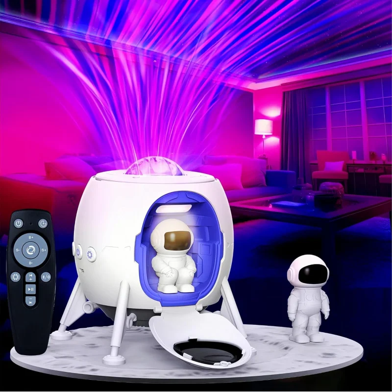 

Проектор для спальни, проектор с пультом дистанционного управления, проектор северного сияния, белый шум, дни рождения, фестивали, декор комнаты