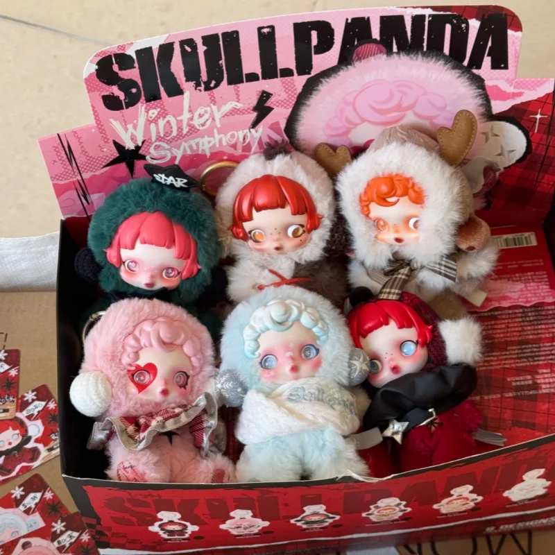 Original Skullpanda Winter Symphony Series Action Figures Vinyl Face Doll Cute Song Of Snow Figures Pendant Toys Christmas Gifts