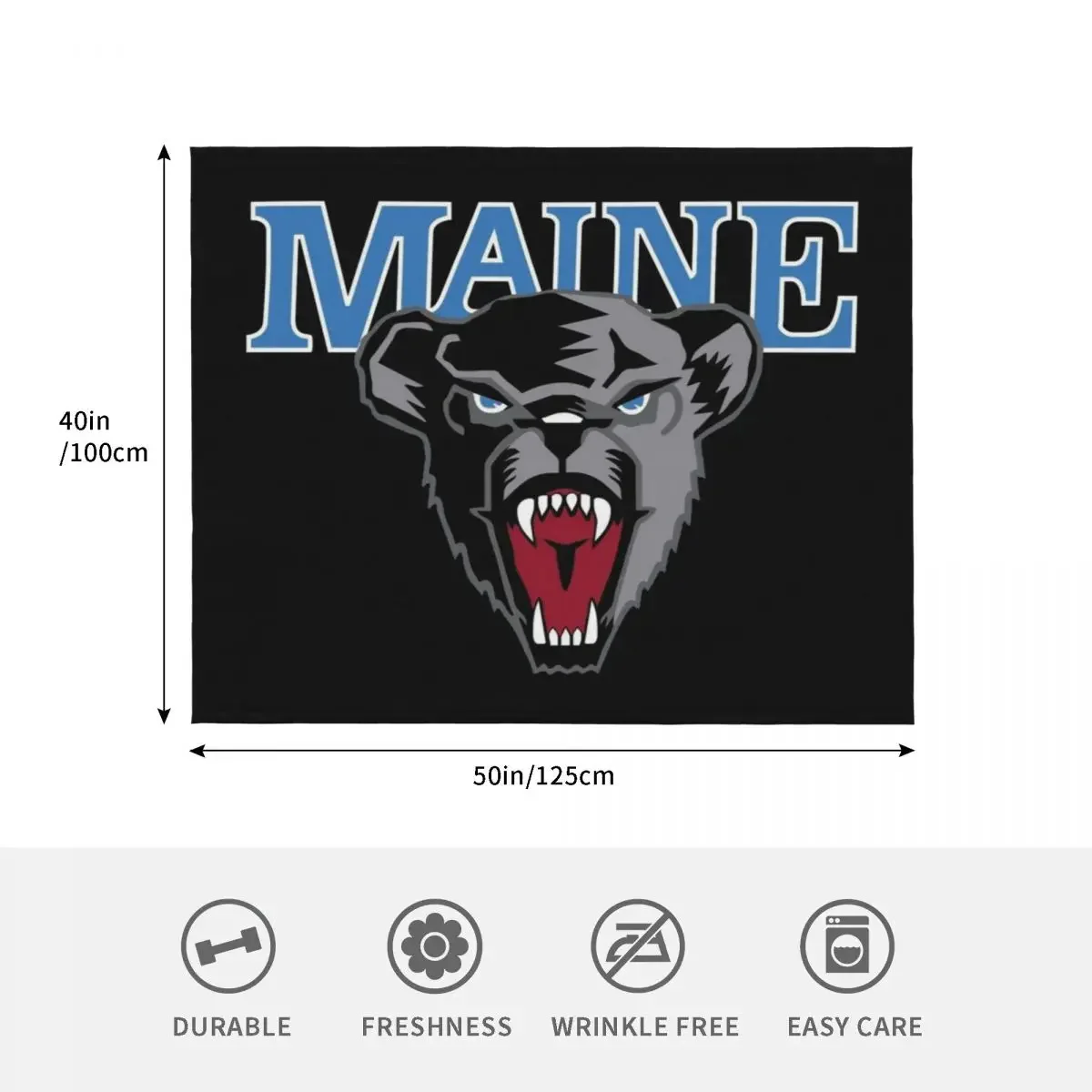 メインブラックベアーズ スローブランケット サーマル トラベル用 フランネル ポーラー 面白いギフト ブランケット