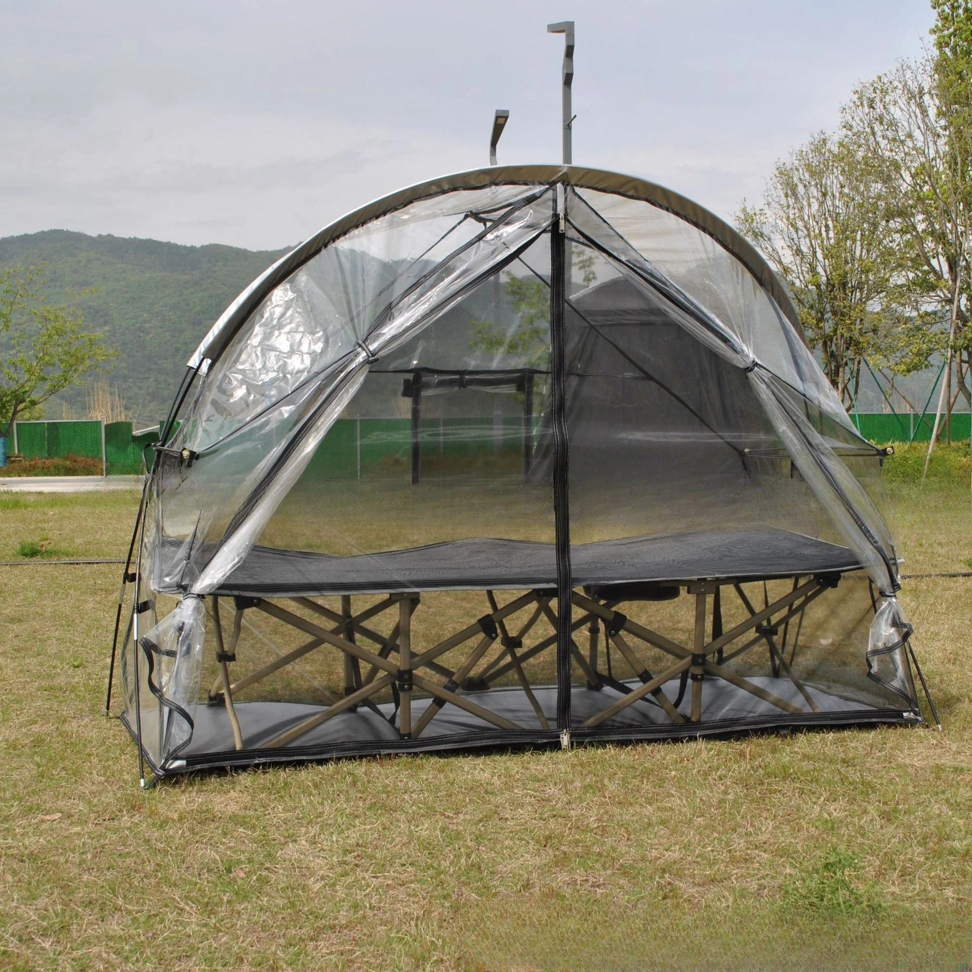 Add mesh yarn transparent individual tent, off-ground camp bed tent, off-ground game tent, excluding bed
