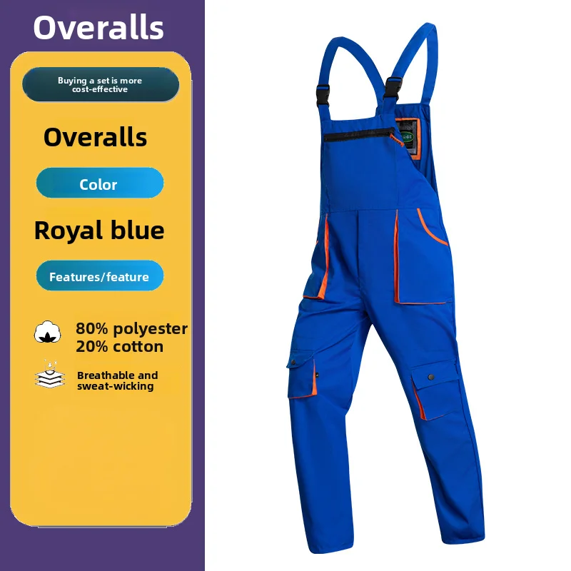 Multi-Pocket Men's Work Clothes, Auto Repair Clothes, Labor Protection Clothes, Overalls, Multi-Color Overalls Work Pants