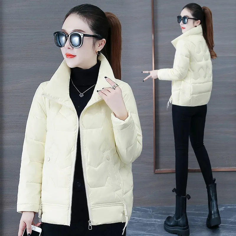 2023 Women White 90% Duck Down Jacket Winter Coat Female Short Little Fragrance Parkas Warm Slim Fit Outwear Frivolous Overcoat