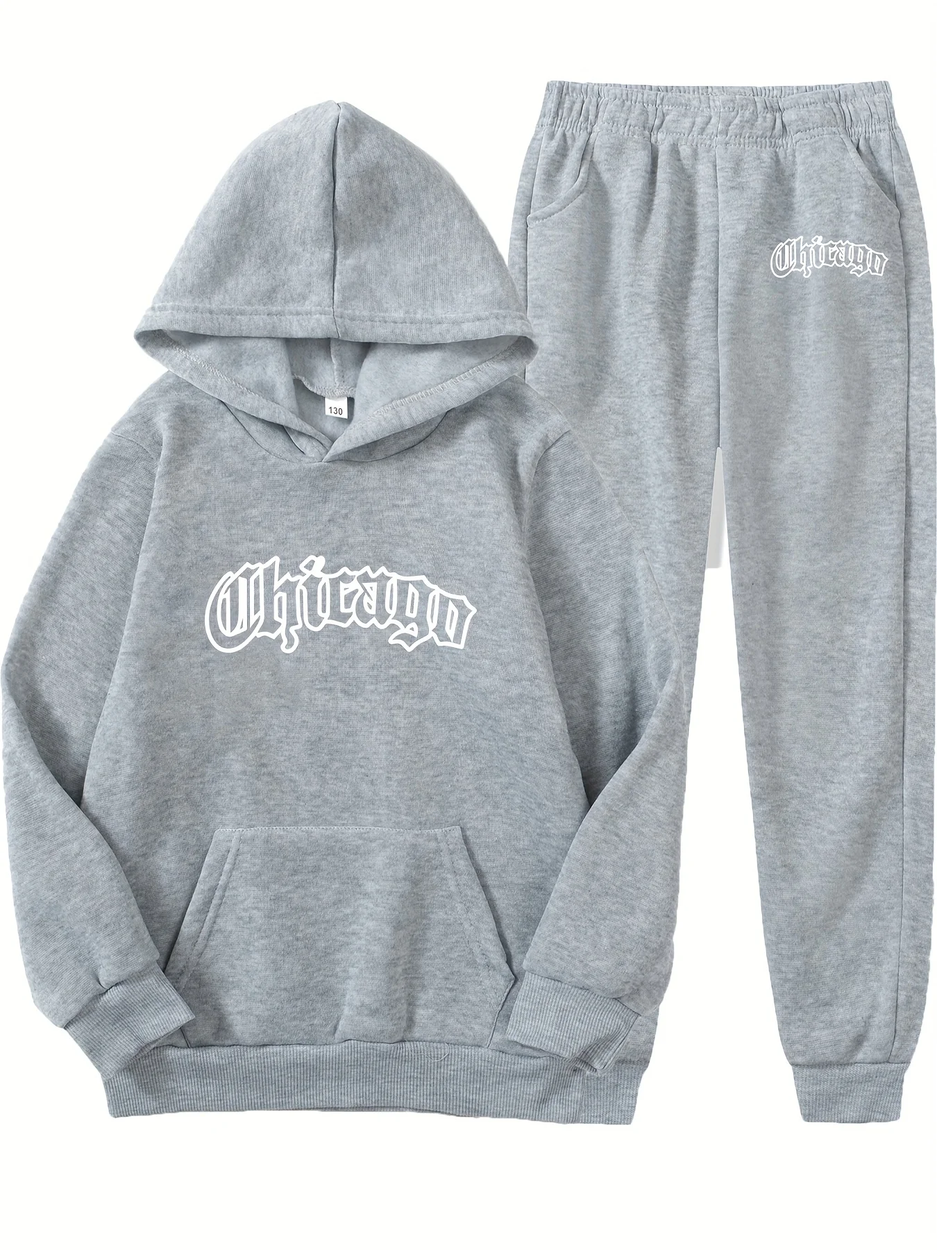 Streetwear Hoodie - \2-teiliger Trainingsanzug, bedruckter Kapuzenpullover, Jogginghose, für