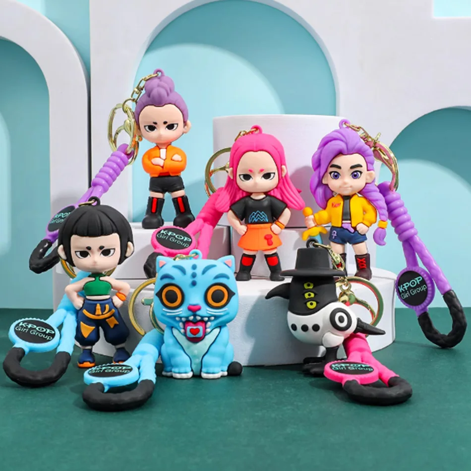Anime kpop demon hunters figura colecionável brinquedo-modelo de decoração de mesa para fãs desenhos animados periféricos de jogos