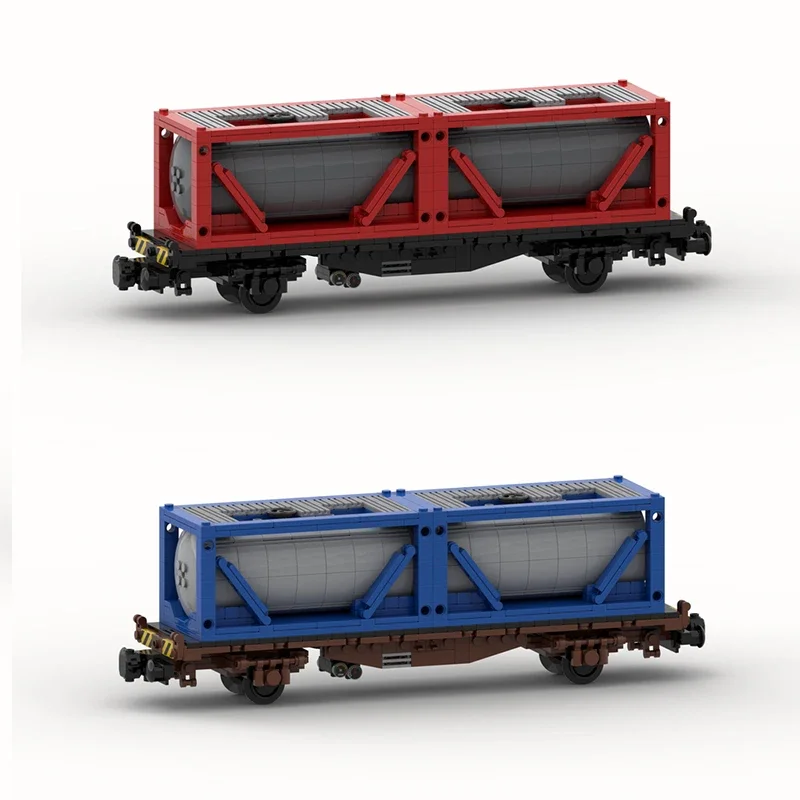 

885pcs MOC Wagon Tanker Railway Freight Wagon Train Building Block Kit Cargo Carriage Vehicle Car Brick Model Toys Kids Gift