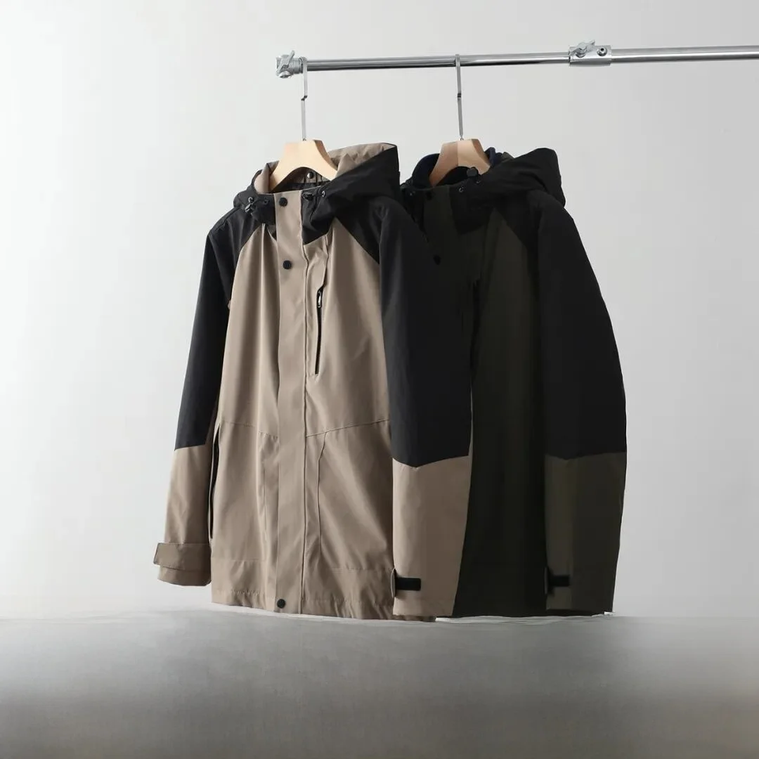 

Функциональная ветрозащитная мужская куртка на открытом воздухе, осенне-зимняя куртка для скалолазания с подставкой на капюшоне, подходит из полиэфирного волокна, длинная молния све