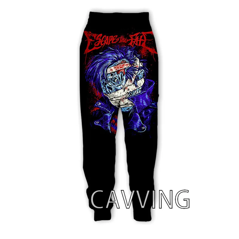 CAVVING 3D 프린트 Escape The Fate Rock 캐주얼 바지 스포츠 트레이닝 복 스트레이트 팬츠 트레이닝 복 조깅 바지 바지