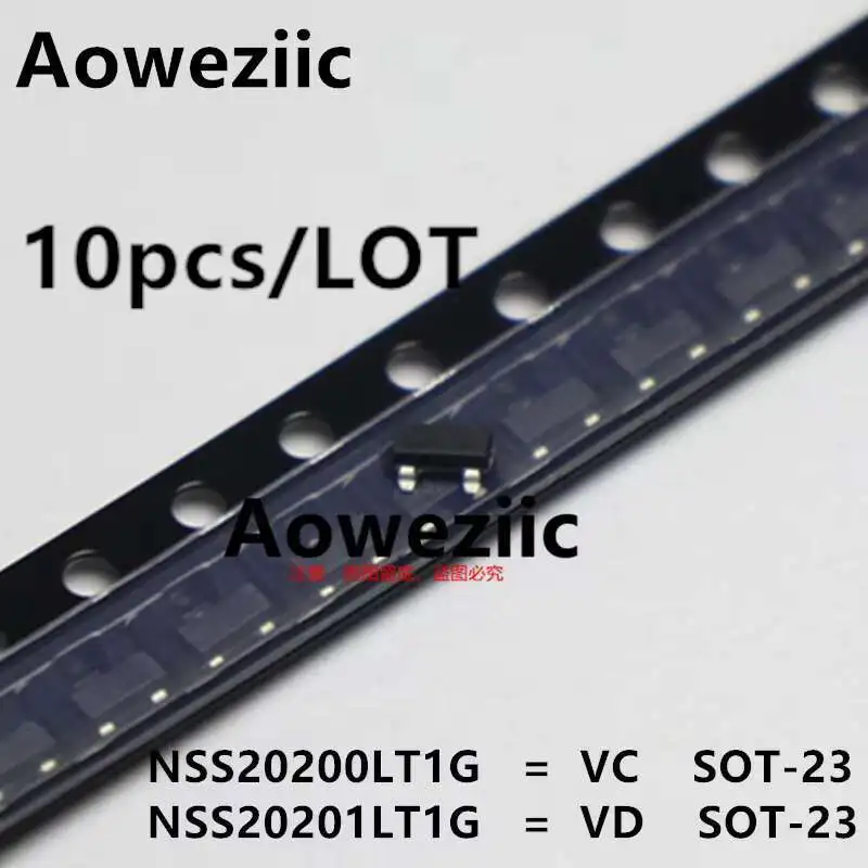 ترانزستور ثنائي القطب أصلي مستورد من Aoweziic ، NSS20200LT1G ، VC ، NSS20201LT1G ، VD ، SOT-23 ، np ، 20V ، 2A ،