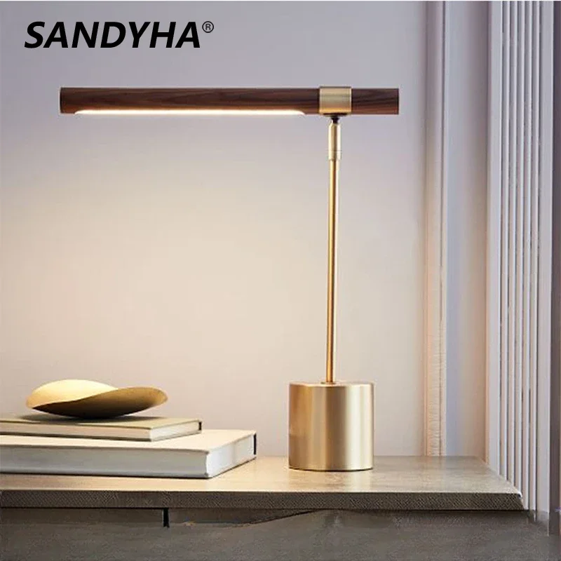 

SANDYHA Flower LED Glass Table Lamp Pastoral Romantic Bedside Nightstand Lamp for Bedroom Reading Light Mesita De Noche