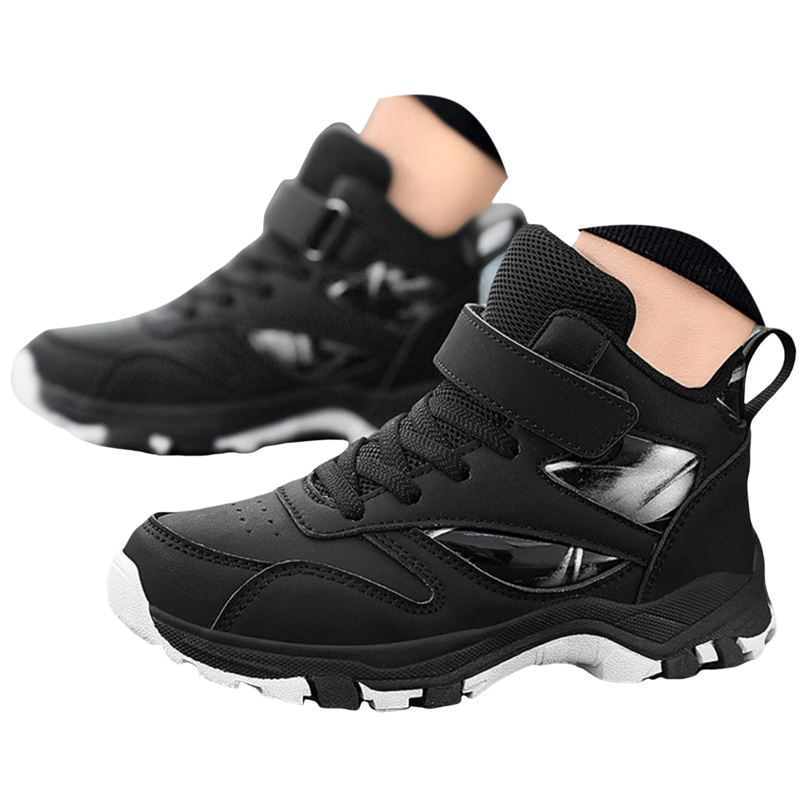 

Детские кроссовки для мальчиков. Детская уличная спортивная обувь. Кожаная одежда. Высокие походные туфли для мальчиков. Кроссовки для мальчиков среднего и большого размера 2.