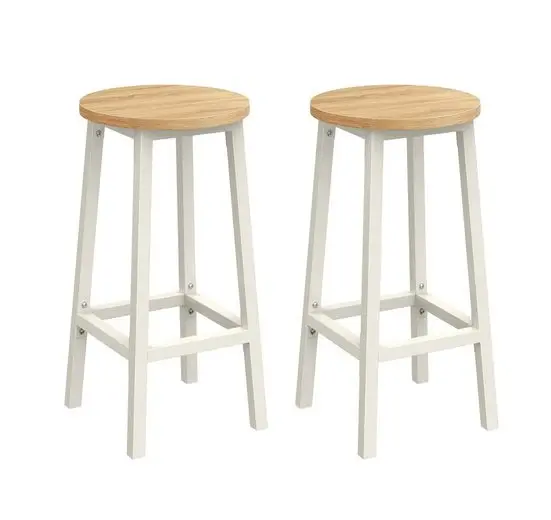 VASAGLE Barhocker Barstühle (Set, 2 St), bis 100kg belastbar