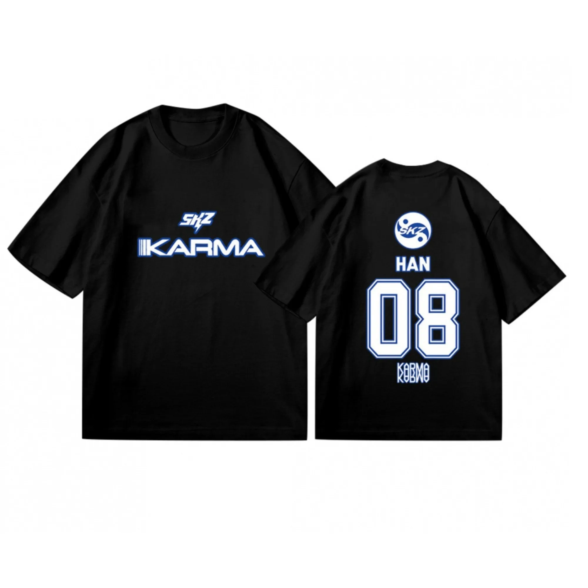 KPOP KARMA T Shirt Vintage Aesthetic Graphic Tees Cotton Men Women Unisex Harajuku Streetwear Oversized Summer Short Sleeve Top