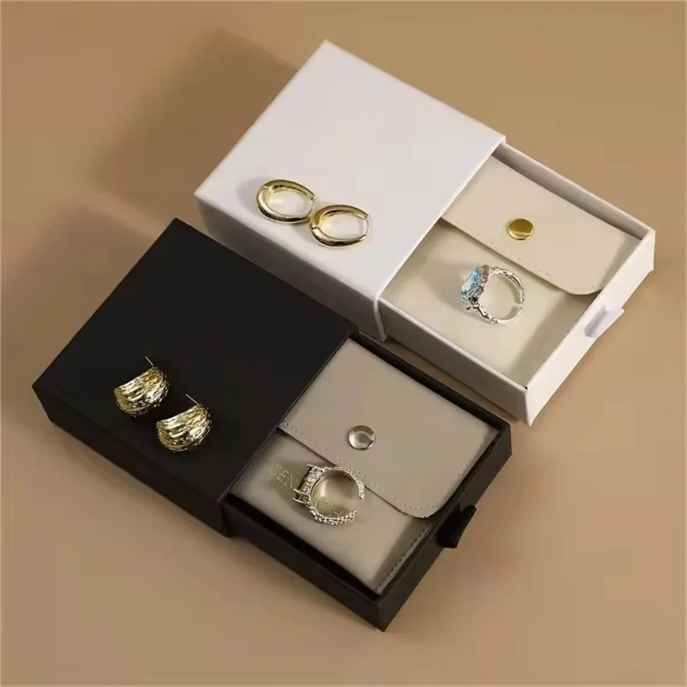 9*9 cm Wholesale Custom Logo Rigid Sliding Out Drawer Jewelry Gift Box For Jewelry Storage package paper Box