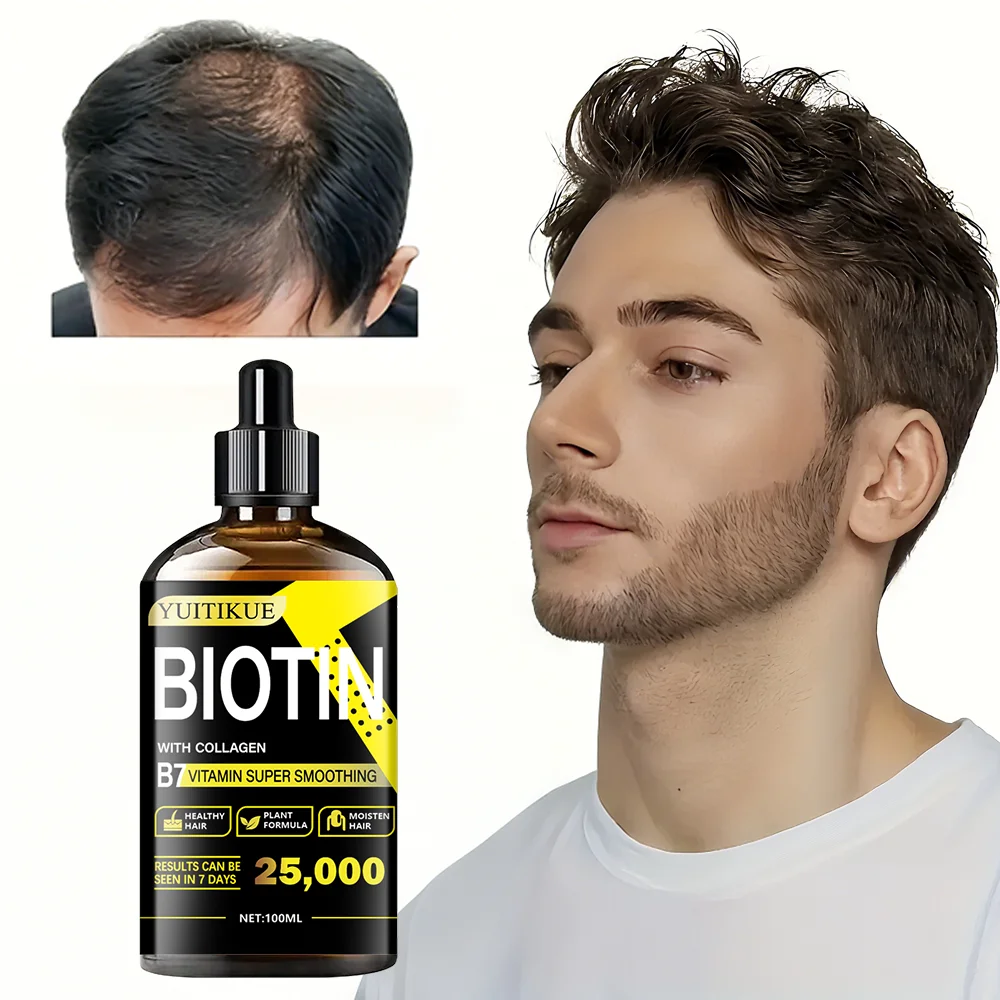 YUITIKUE Biotin B7 Vitamin Hair Oil 100ml - With Collagen Plant Moisturizing Super Smoothing 7 Day Care
