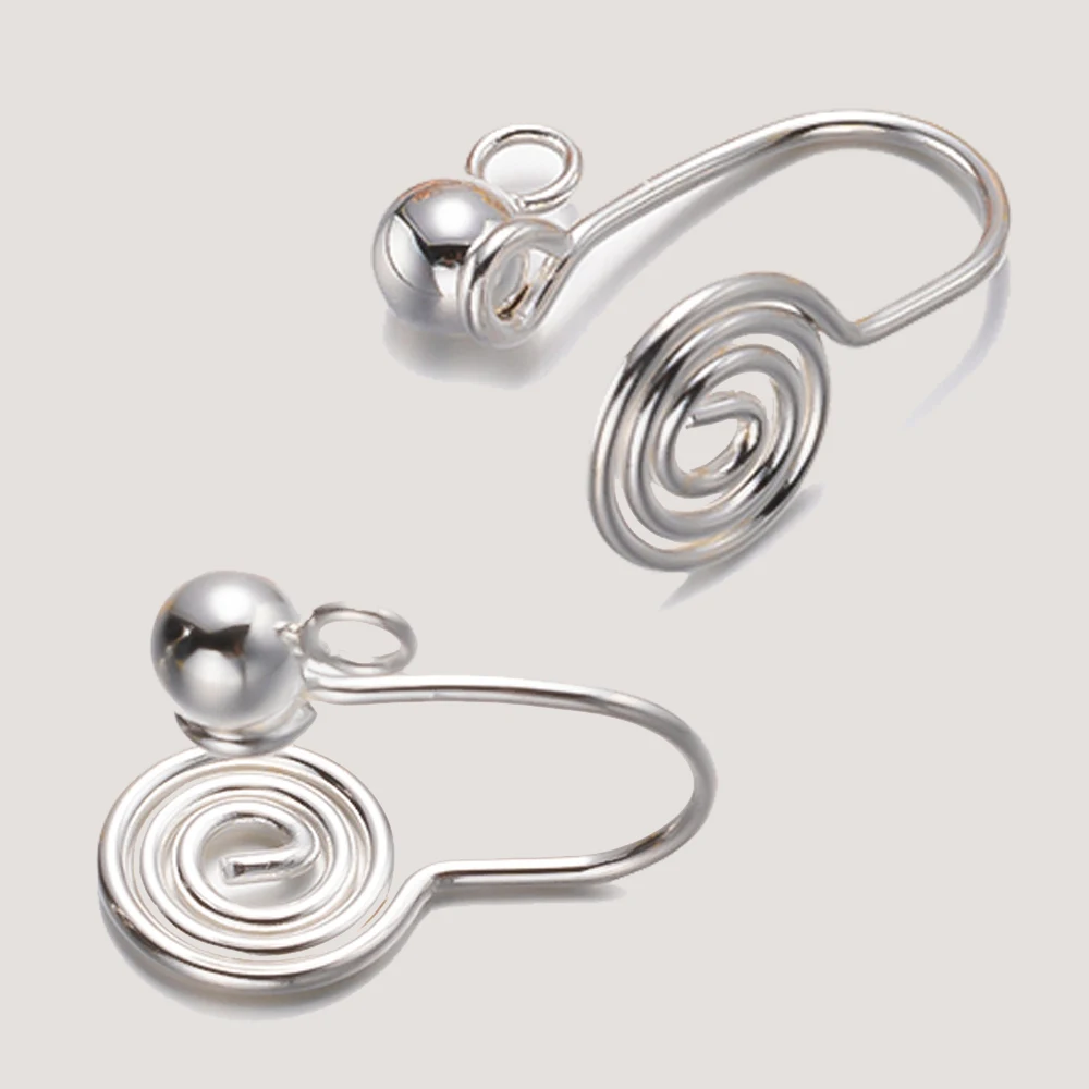 10 Stück Roségold Edelstahl Spirale Ohrring Konverter Clip Komponenten Erkenntnisse für DIY nicht durchbohrte Schmuckherstellung Zubehör – Detail 6