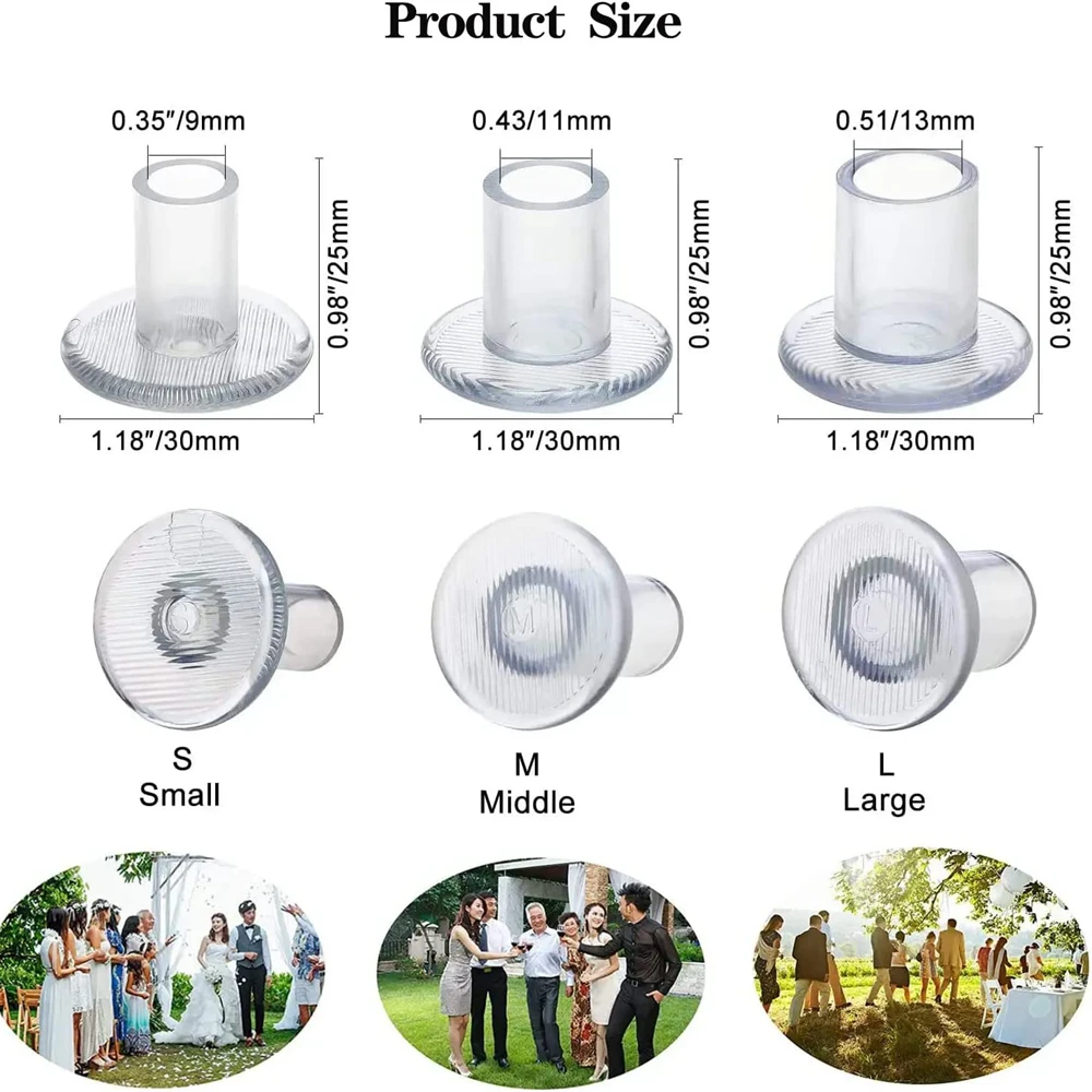 70 Pairs Heel Caps Covers Anti-Slip Heel Stoppers Stop Sinking at Grass and Cracks Heel Protectors for Outdoor Weddings Events