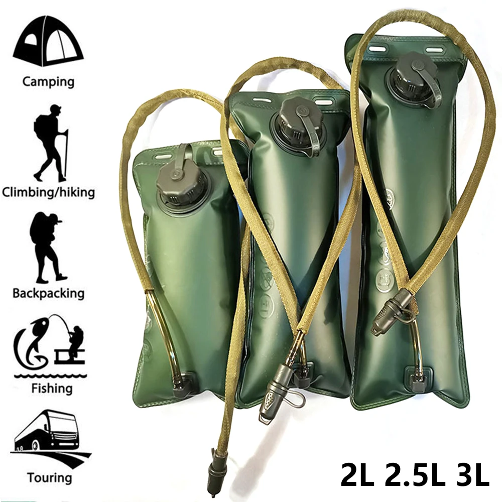 Sac à dos d'hydratation pliable sans BPA pour camping, course à pied, vessie d'eau, réservoir d'eau, sac de rangement, 2L, 2,5 L, 3L