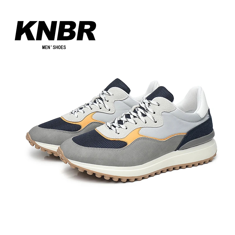 KNBR Sneakers Casual 2024 scarpe da ginnastica da uomo scarpe comode in pelle per camminare escursionismo Jogging Sport uomo scarpe da ginnastica