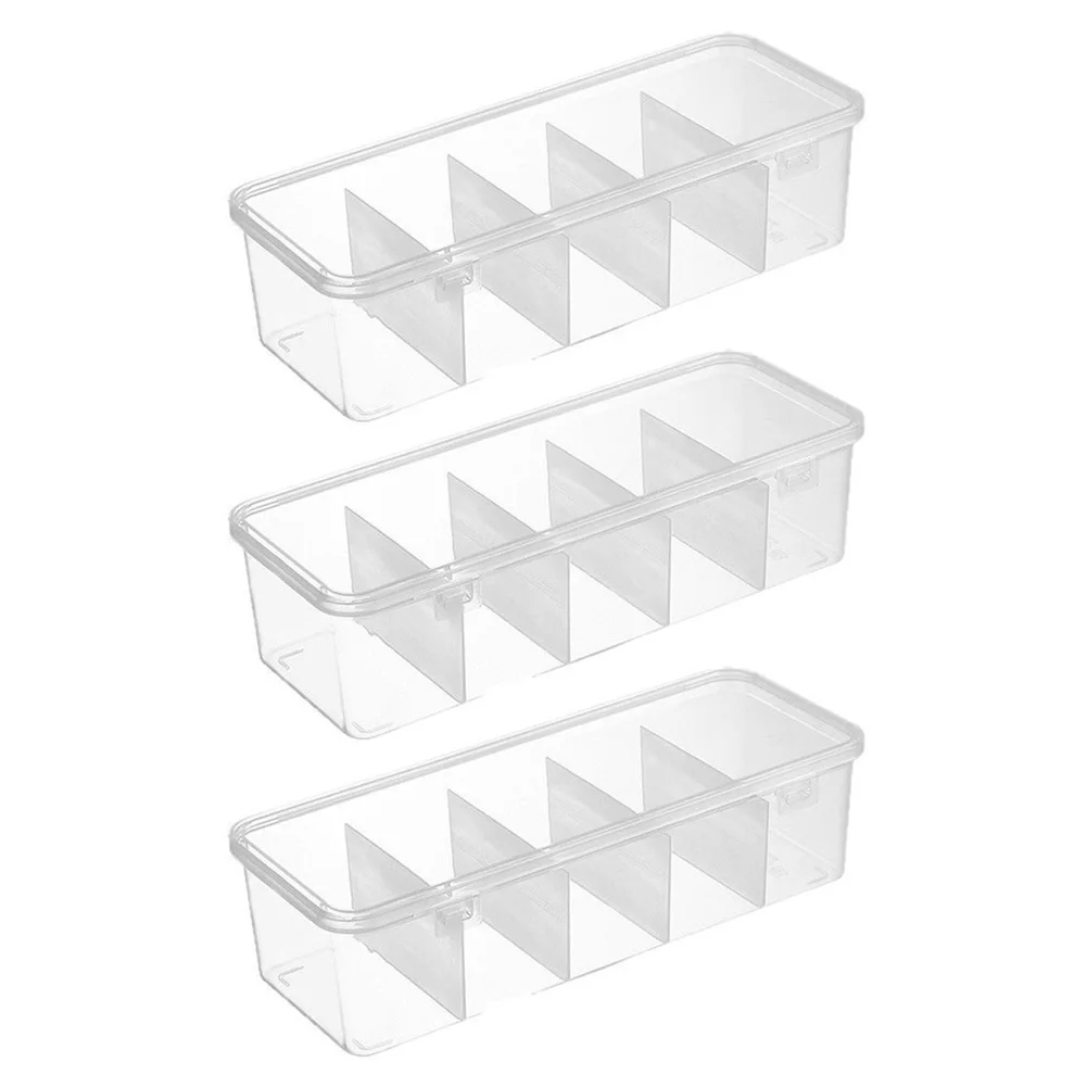 Transparent Data Cable Storage Box Set 3 Count for Managing Multiple Device Cables in Shared or Multi-User Workspaces