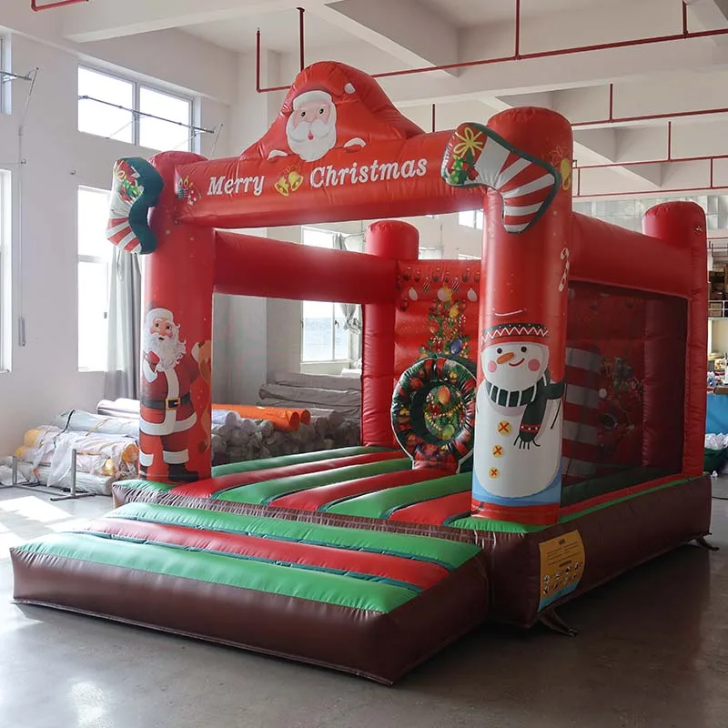 Vrolijk kerstfeest springkussen springkasteel springkasteel voor kinderen