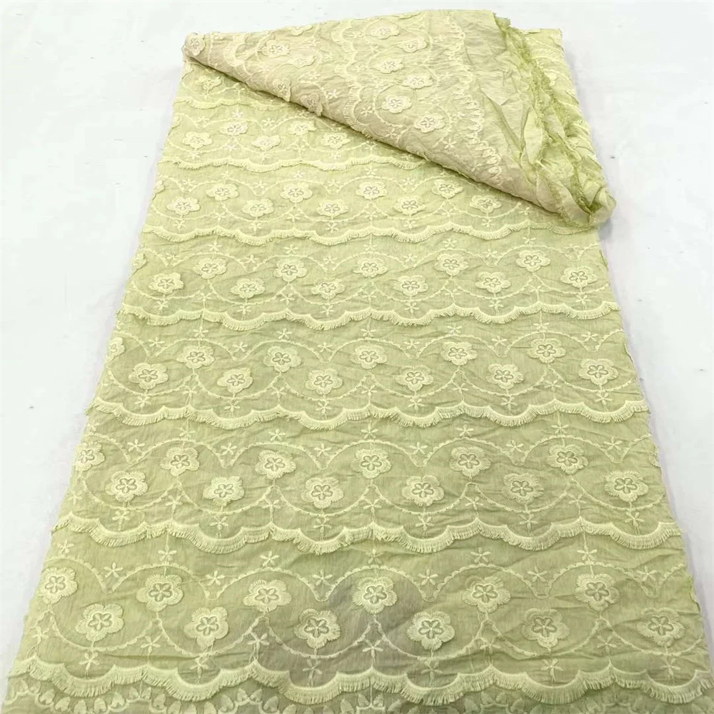 

2024 New African Milk Silk Cord Lace Fabric 2024 High Quality Water Lace Fabric Embroidery for Bride Wedding Bride Dresses