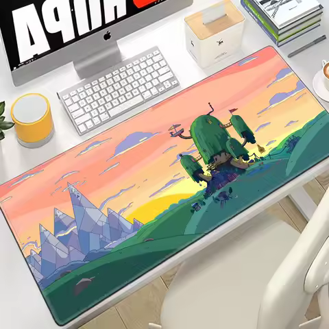Desk Mat Adventure Time Mouse Pad Large Gamer Cabinet Pc Cabinets 80x30 Extended Cute Keyboard Mousepad Games Gaming Accessories