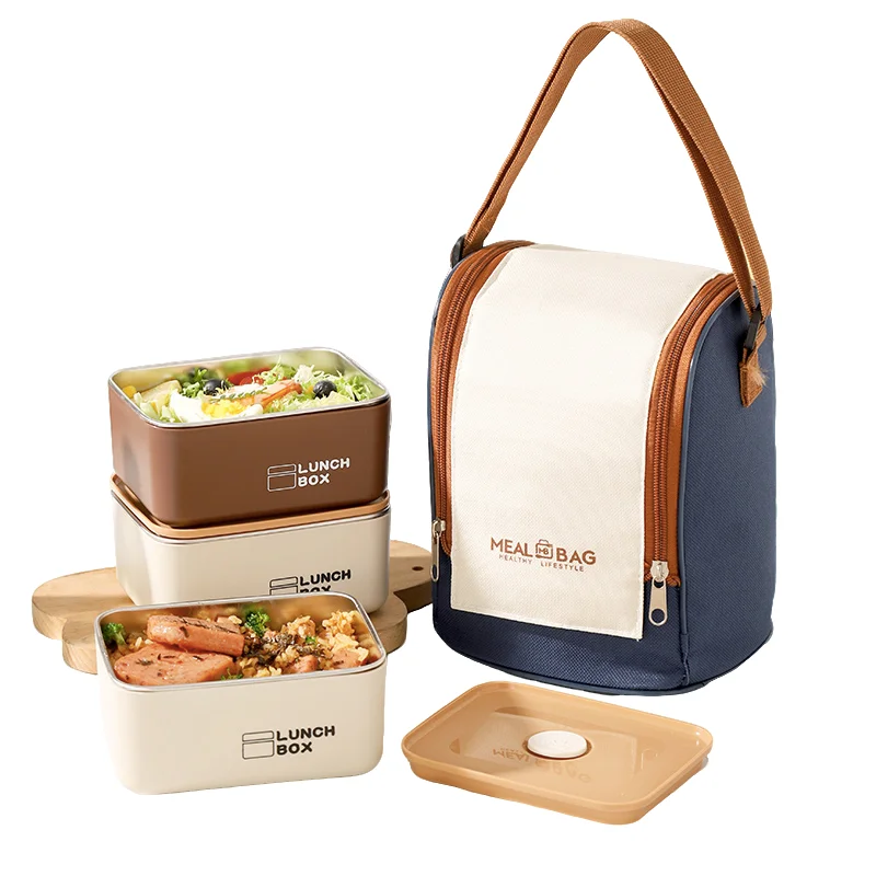 Stainless Steel Leak-Proof Lunch Box, Fresh-Keeping Lunch Box, Insulated Lunch Box, Travel Lunch Box, Multi-Layer Sealed Microwaveable Food Preparation Box, Lunch Box with Food Storage Compartment