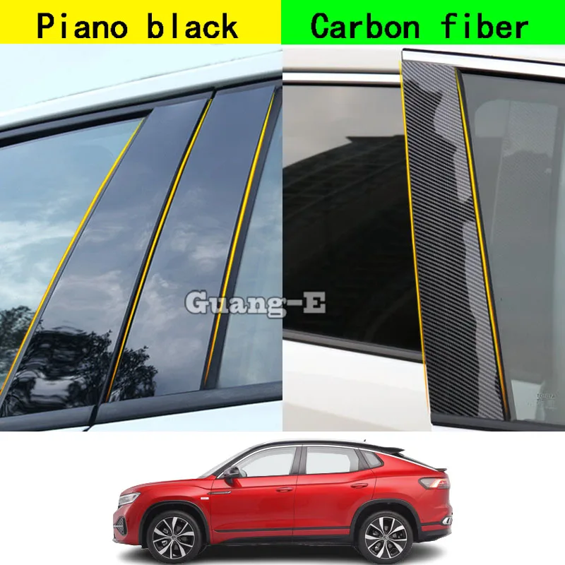 Автомобильная накладка на столб из поликарбоната, накладка на дверь, окно, молдинговые наклейки, пластина, аксессуары, декор для Volkswagen VW Tayron X 2018-2023