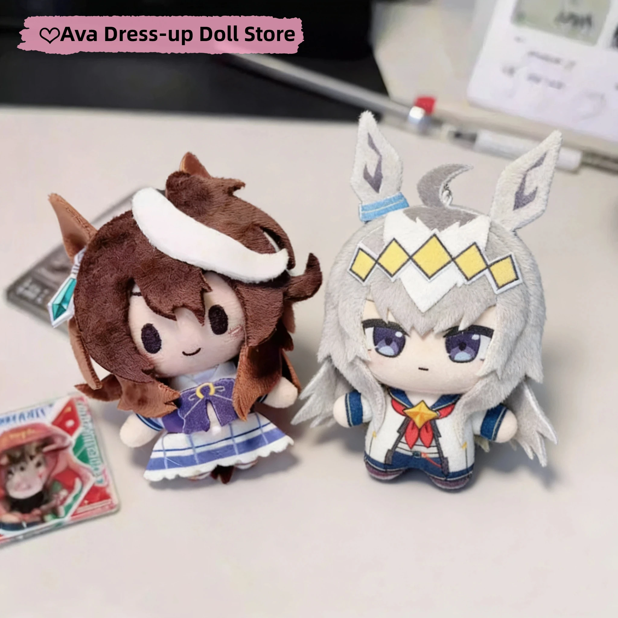 

Плюшевые куклы Uma Musume: Pretty Derby Symboli Rudolf Oguri 10 см с хлопковой куклой в стиле Нуну, брелок-подвеска, подарок на Рождество