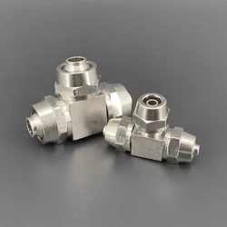Pe-4 6 8 10 12 14 16 Mm Od Hose Pipe Connection Pu Pipe T-type Pneumatic Connector Quick Twist Air Hose Fitting
