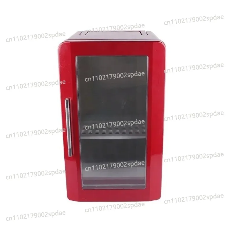 18L Red Color Transparent see through door Camping Cooler and Warmer Mini Fridge Refrigerator for home car tent