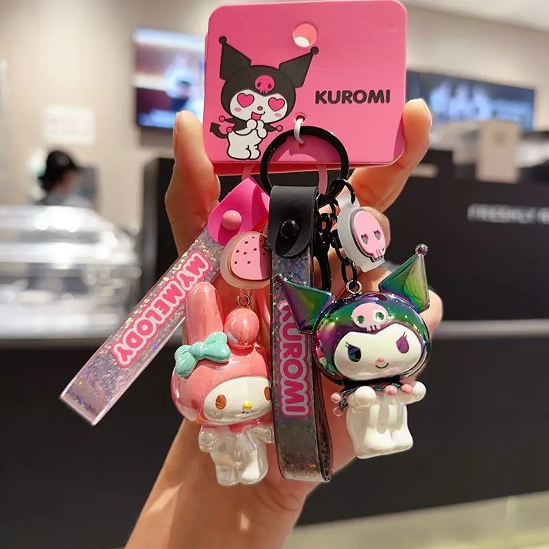 MINISO Sanrio Hello Kitty Kuromi ma mélodie cannelle Pompompurin Pochacco Kawaii Anime dessin animé clé pendentif porte-clés créatif