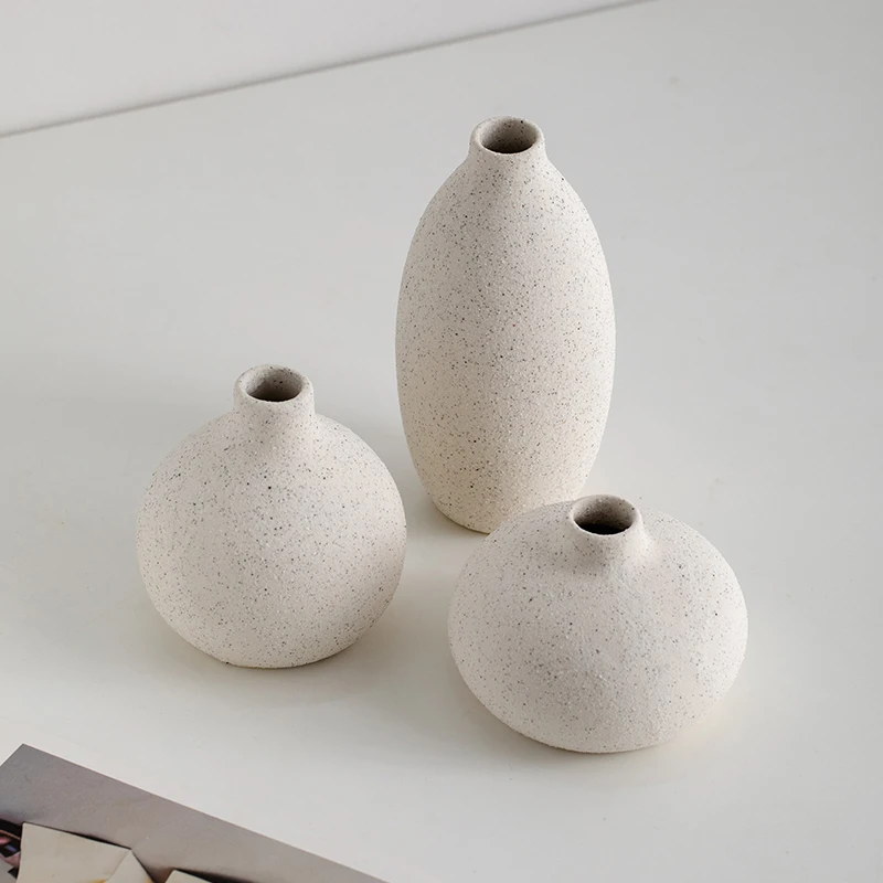 

ins Nordic minimalist modern ceramic decorative dried flower vases, living room, dining table, office flower arrangement ornamen
