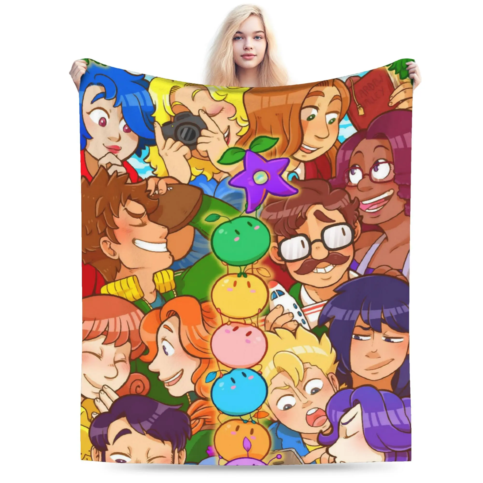 Stardew Valley Animals Print Blanket For Men Women Super Soft Cozy  Throw Blankets for Sofa 50x60 Inches Multi-size