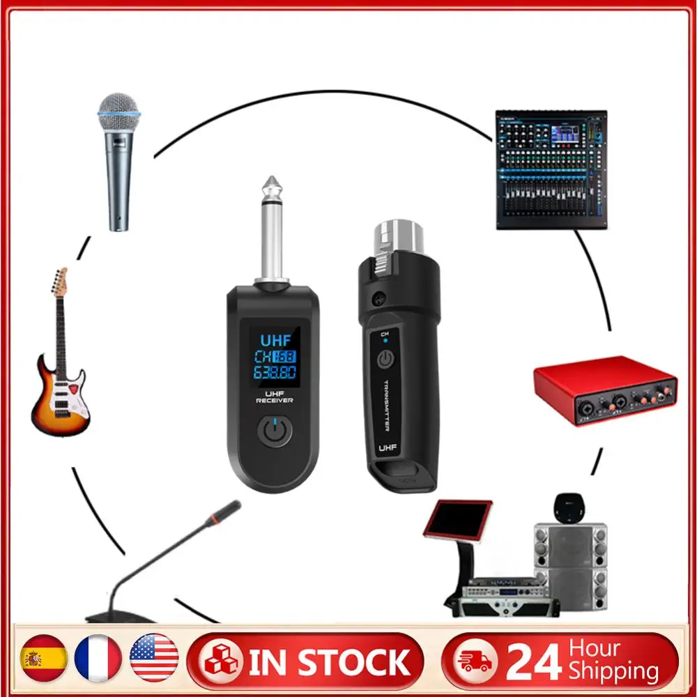 

Беспроводной микрофонный преобразователь XLR передатчик и приемник адаптер сигнала для аудиомикшера динамический микрофон электрогитара бас