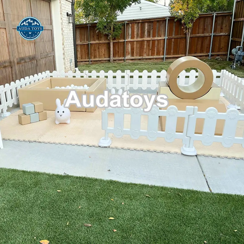 Customized Natural Color Soft Play Ball Pool Playground Ball Pit For Kids Featuring A Slide For School Use