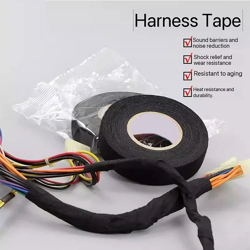 

Automotive wiring harness tape, high-temperature resistant, engine compartment wrapping cloth electrician's tape, super sticky,