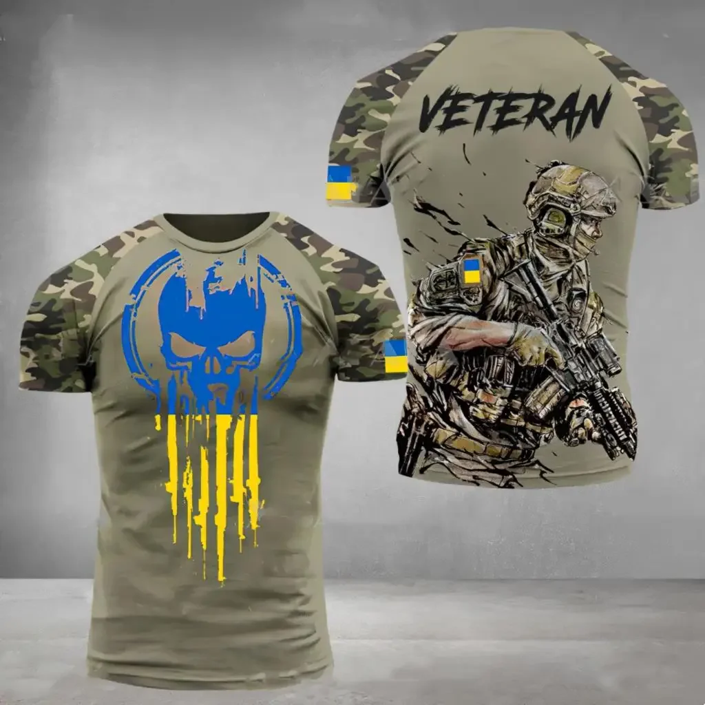 Men\'s T-Shirts Ukrainian 3d Print Tops Special Forces Plus Size Shirts Male Short Sleeve T Shirt Casual Summer Fashion Camisetas