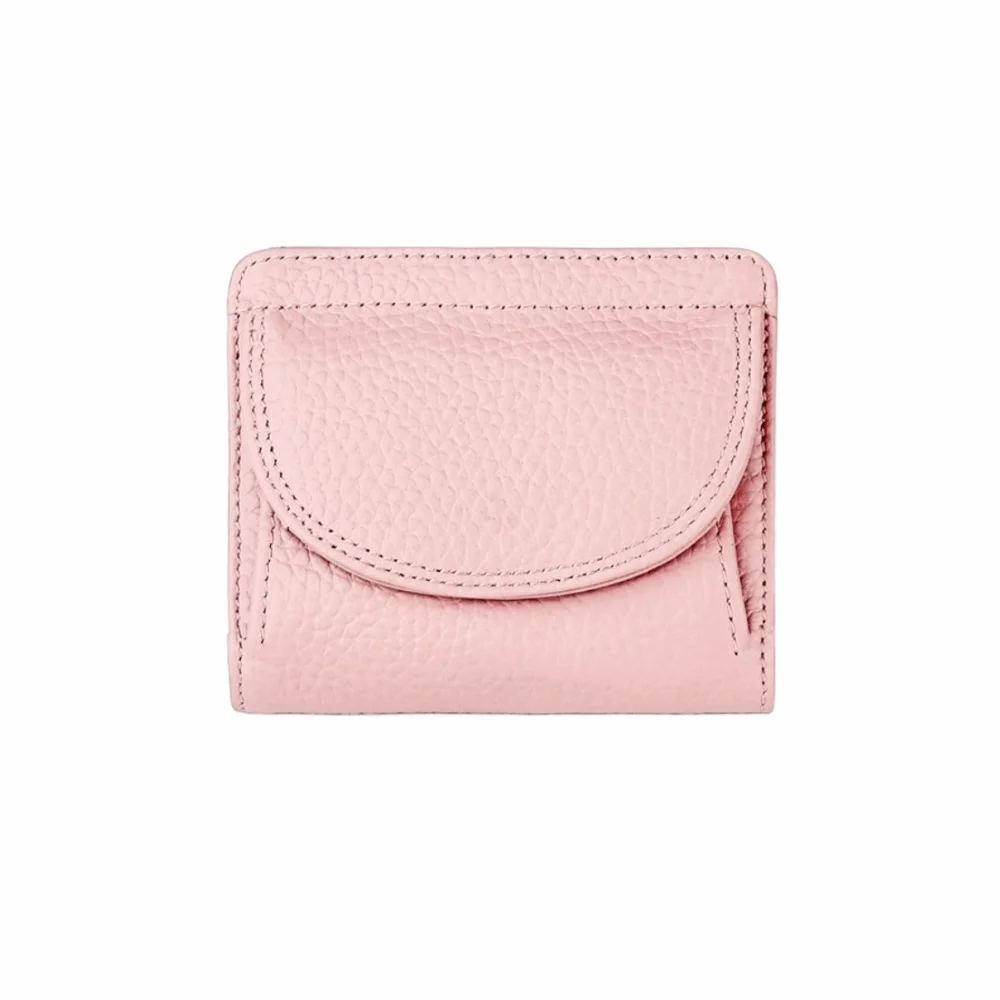 

New Folding Genuine Leather Purse RFID Protection Large Capacity Card Holder Retro Portable Clutch Coin Purse Pocket Organizer