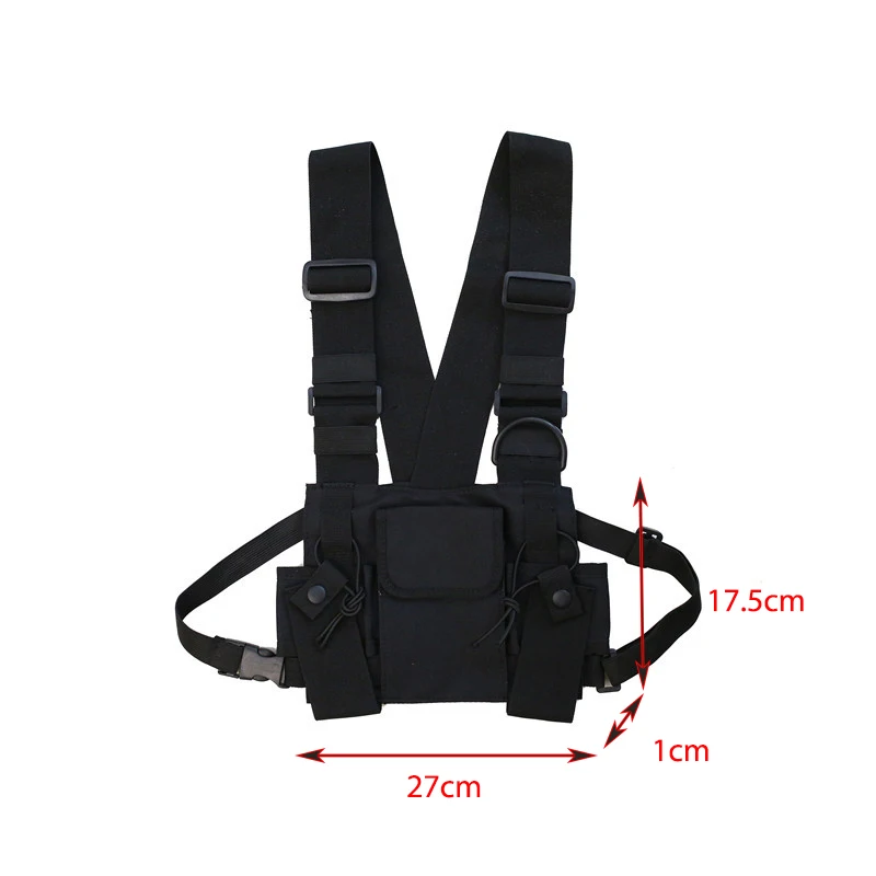 Outdoor Sports Chest Rig Bag Multi-function Travel Storage Pockets Hip-hop Streetwear Tactical Vest Backpacks Nylon Waist Packs