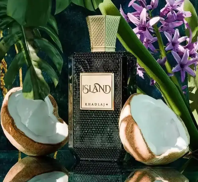 عطر Khadlaj Island Vanilla Eau De Parfum Spray Oriental Tune عطر رجالي يدوم طويلاً عطر دبي العربية 100 مل
