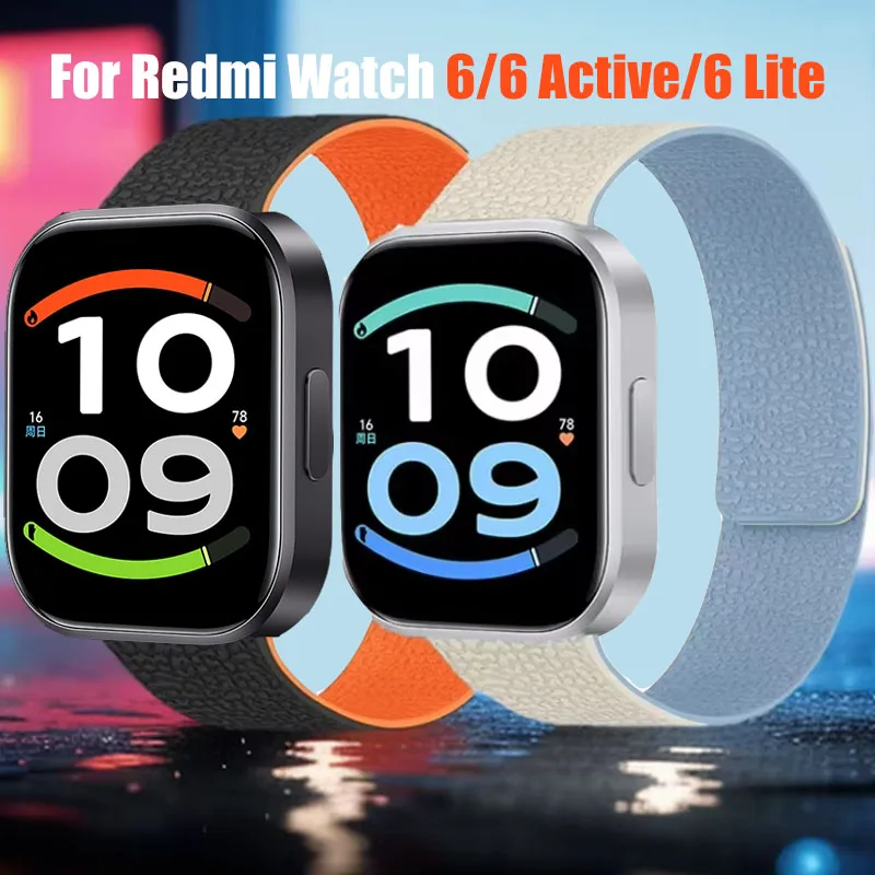 Bracelet magnétique en silicone pour Redmi Watch 4 5 6/6 Active/6 Lite, bracelet de sport souple pour Xiaomi Mi Band 10 Pro 9 Pro 8 Pro